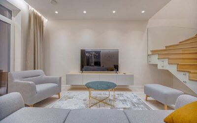 Salon au design minimaliste.